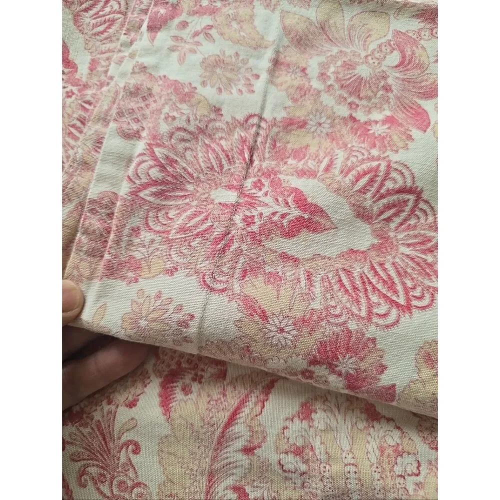 Pottery Barn Pink Paisley Table Linen